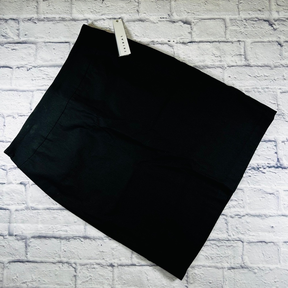 Tribal Womens Black Knee Length Pencil Skirt Size 14 Stretch NEW Office Career